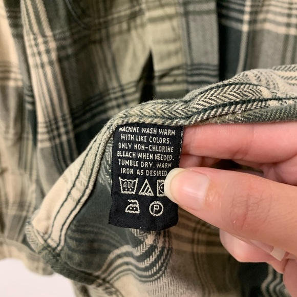 Eddie Bauer Legend Bainbridge Plaid Flannel Button Front Shirt XXL TALL *FLAWED - Picture 6 of 12